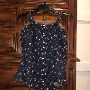 Cold shoulder floral top